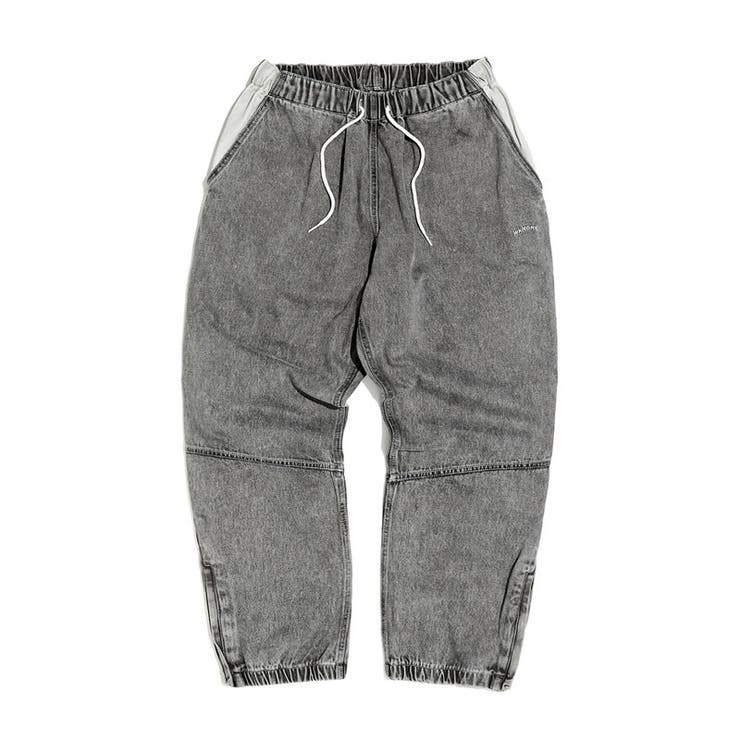 WKNDRSウィークエンダーズメンズデニムパンツジーンズワイドパンツジョガー防風速乾性ロゴ刺繍綿100％コットン100％韓国ファッションブランドストリートオルチャンファッション韓国服デイリーコーデkorea