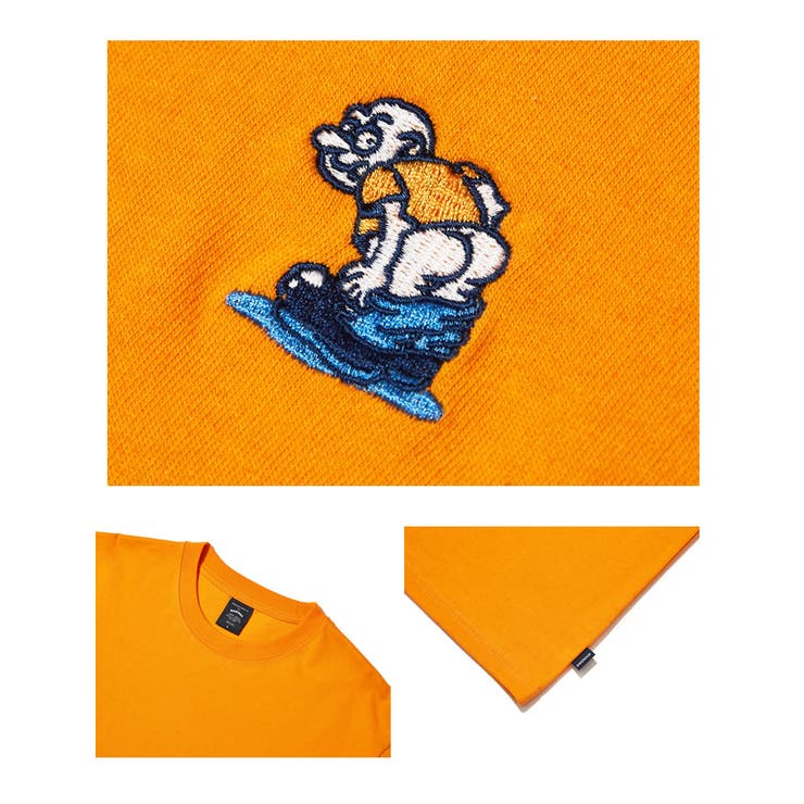 【メール便対応】WKNDRSウィークエンダーズメンズtシャツ半袖ネオンカラー蛍光綿100％コットン100％イラストJiro春夏韓国ファッションブランドストリートオルチャンファッション韓国服デイリーコーデkorea