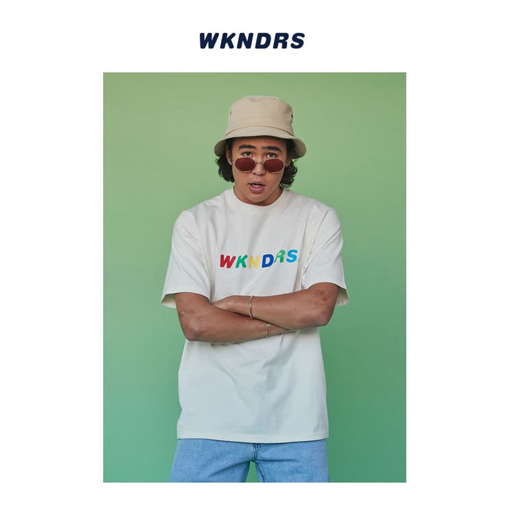 【メール便対応】WKNDRSウィークエンダーズメンズtシャツ半袖ロゴtトップス綿100％コットン100％春夏韓国ファッションブランドストリートオルチャンファッション韓国服デイリーコーデkorea