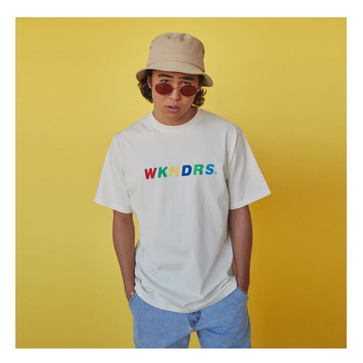 【メール便対応】WKNDRSウィークエンダーズメンズtシャツ半袖ロゴtトップス綿100％コットン100％春夏韓国ファッションブランドストリートオルチャンファッション韓国服デイリーコーデkorea