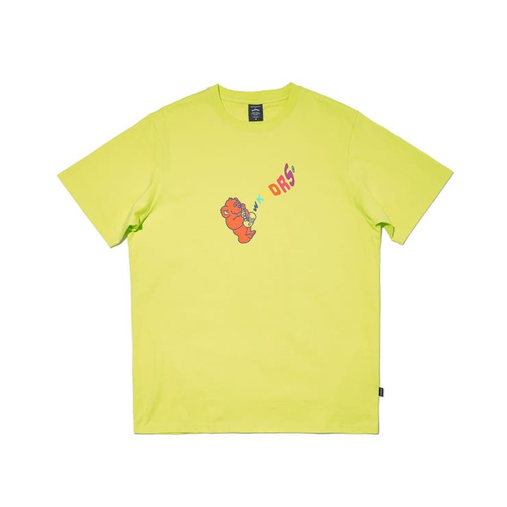 【メール便対応】WKNDRSウィークエンダーズメンズtシャツ半袖ネオンカラー蛍光綿100％コットン100％イラストJiro春夏韓国ファッションブランドストリートオルチャンファッション韓国服デイリーコーデkorea