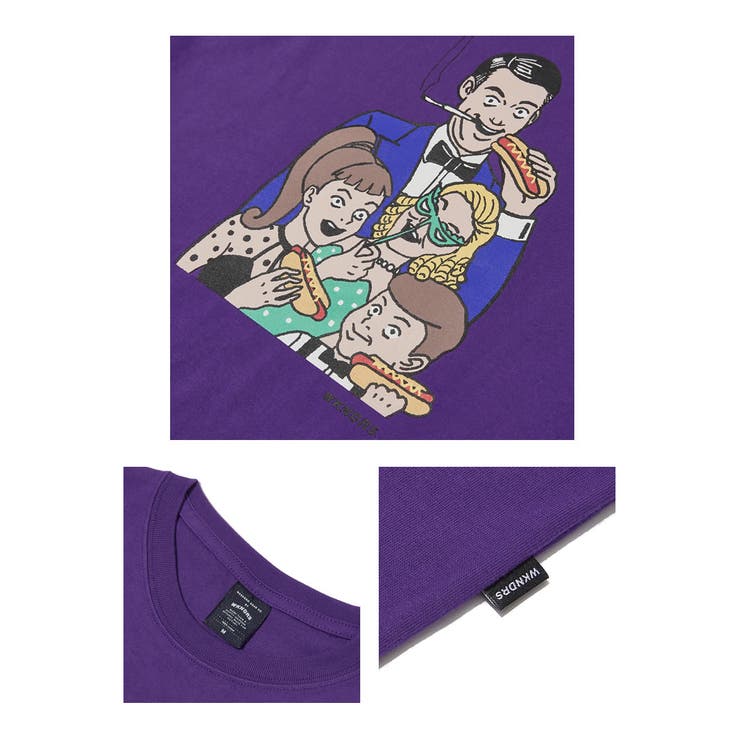 【メール便対応】WKNDRSウィークエンダーズメンズtシャツ半袖綿100％コットン100％イラストラスベガス春夏韓国ファッションブランドストリートオルチャンファッション韓国服デイリーコーデkorea