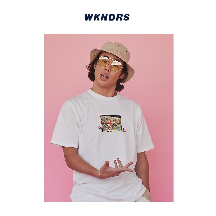 【メール便対応】WKNDRSウィークエンダーズメンズtシャツ半袖綿100％コットン100％イラストトップス春夏韓国ファッションブランドストリートオルチャンファッション韓国服デイリーコーデkorea