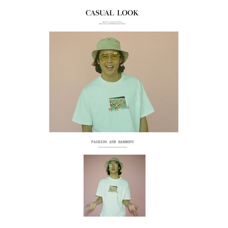 【メール便対応】WKNDRSウィークエンダーズメンズtシャツ半袖綿100％コットン100％イラストトップス春夏韓国ファッションブランドストリートオルチャンファッション韓国服デイリーコーデkorea