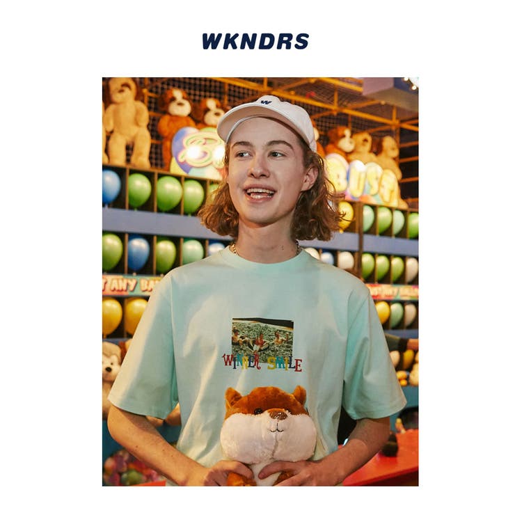 【メール便対応】WKNDRSウィークエンダーズメンズtシャツ半袖綿100％コットン100％イラストトップス春夏韓国ファッションブランドストリートオルチャンファッション韓国服デイリーコーデkorea