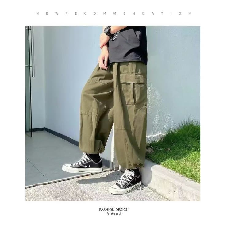 9分丈 ワイド カーゴパンツ[品番：STMM0000604]｜Shoowtime