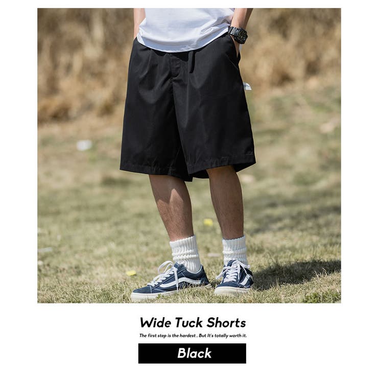 ワイド タックショーツ メンズ | Shoowtime | 詳細画像2 