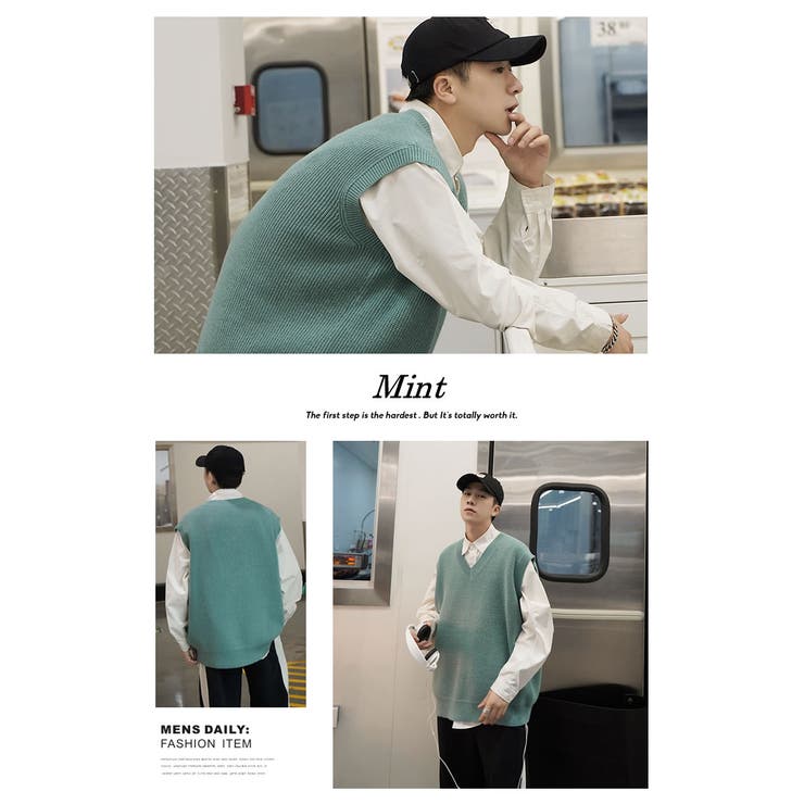 ニットベスト 韓国 ファッション 品番 Stmm Shoowtime ショウタイム のメンズファッション 通販 Shoplist ショップリスト