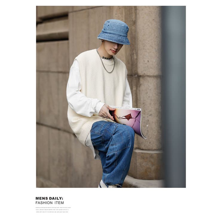 オーバーサイズ ニットベスト 韓国 | Shoowtime | 詳細画像4 