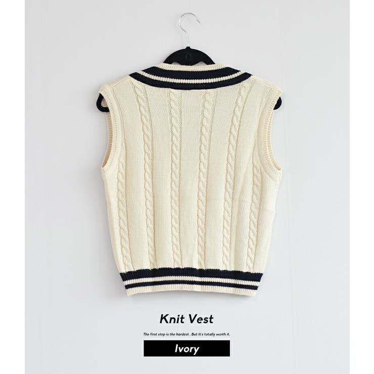 チルデンニットベスト vネック オーバーサイズ[品番：STMM0000725