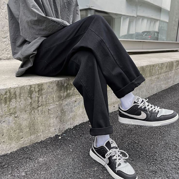 ブラック | アンクル丈 デニムパンツ メンズ | Shoowtime