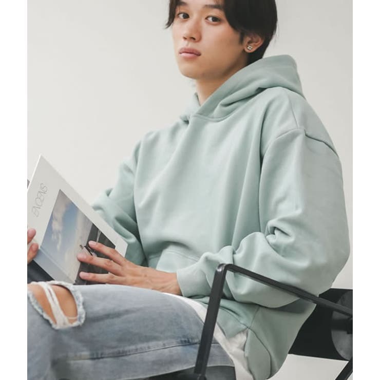 P (ミント) | レイヤード パーカー メンズ | Shoowtime