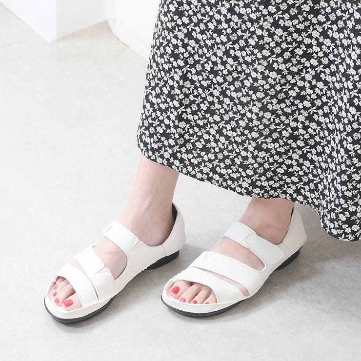 ホワイト | サンダル 3E 幅広 | shop kilakila