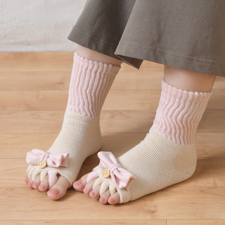 ベージュピンク | 5本指 ソックス レディース | shop kilakila