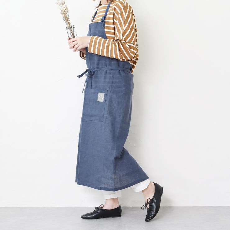 ブルー | エプロン おしゃれ カフェエプロン | shop kilakila