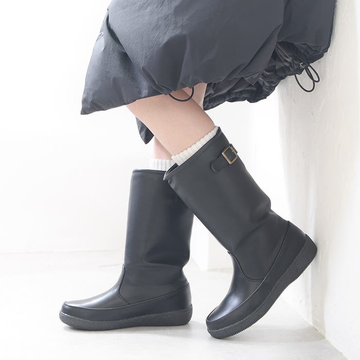 ブラック | ロングブーツ レディース ローヒール | shop kilakila