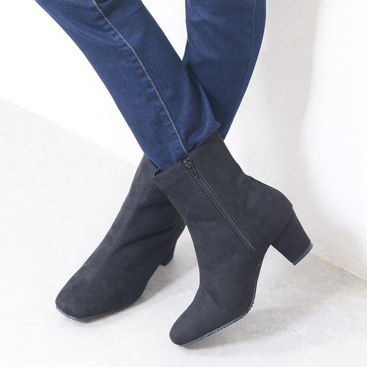 スエードブラック | ショートブーツ レディース サイドジップ | shop kilakila