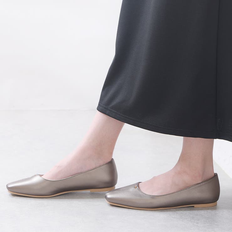スムースガンメタ | パンプス フラットシューズ スクエアトゥ | shop kilakila