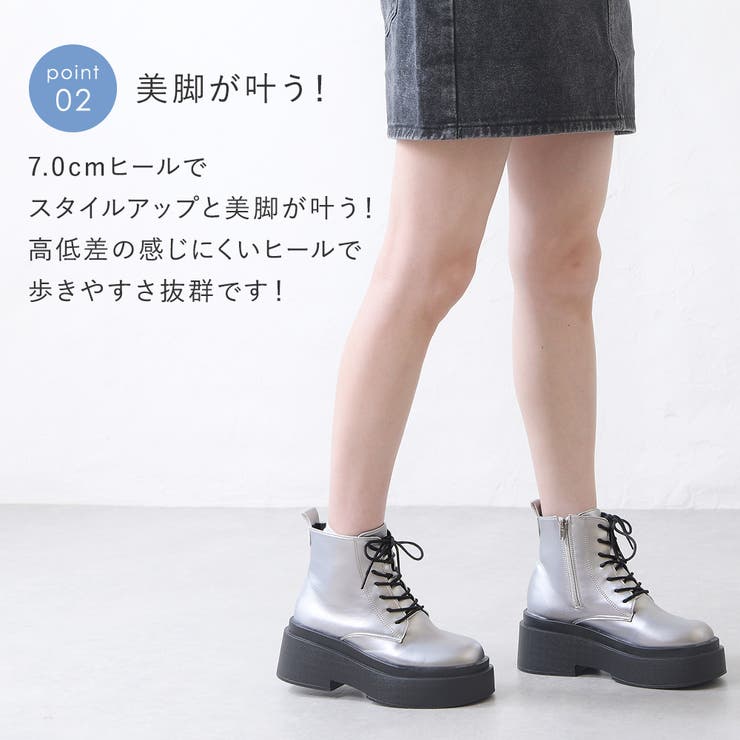 ショートブーツ レディース 厚底 | shop kilakila | 詳細画像6 