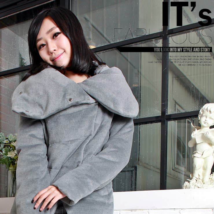 ビッグカラー 中綿 コート ノエラ ビッグカラー中綿コート ビッグ