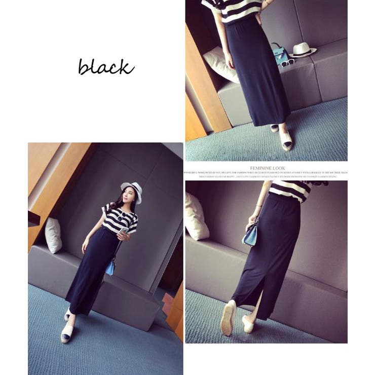 カットソー生地ロングタイトスカート ロング丈 | ShopNikoNiko | 詳細画像2 