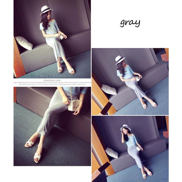 カットソー生地ロングタイトスカート ロング丈 | ShopNikoNiko | 詳細画像3 