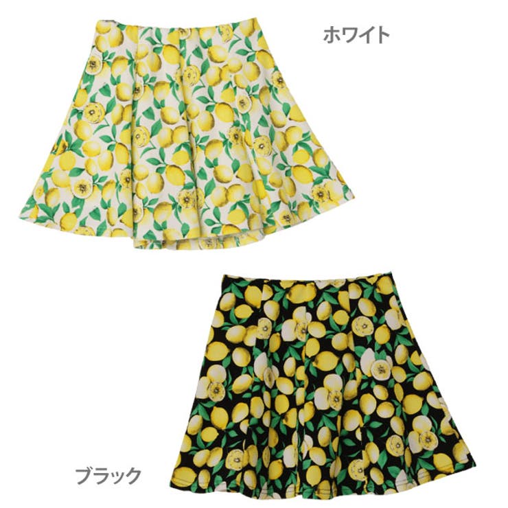 レモン柄ミニスカートプリーツセットアップフルーツ ma[品番