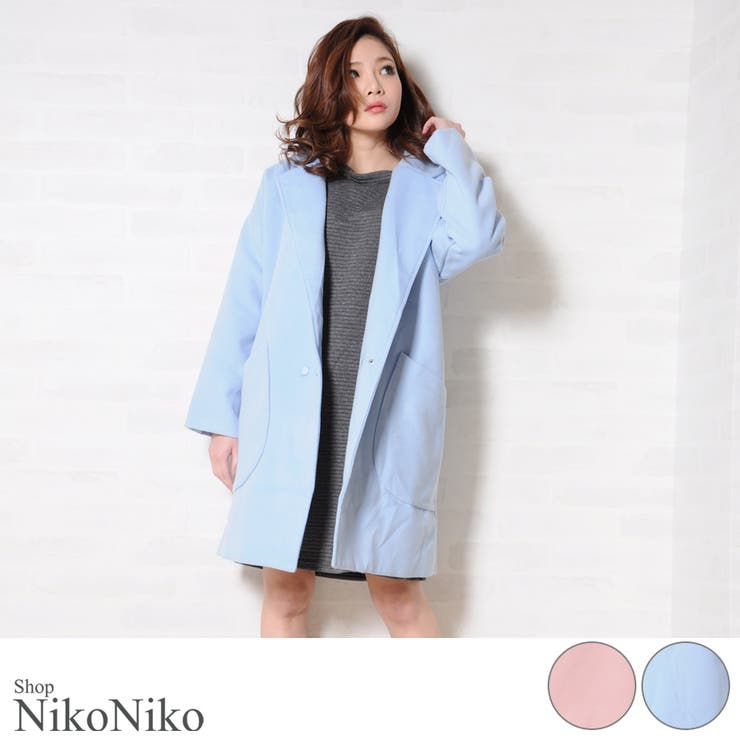 秋新作 パステルカラー チェスターコート 品番 Mg Shopnikoniko ショップニコニコ のレディースファッション通販 Shoplist ショップリスト