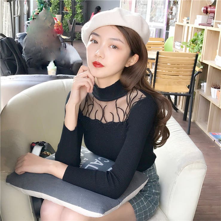 新品未使用cygneビックパフスリーブシースルートップスnadine tops | Cygne