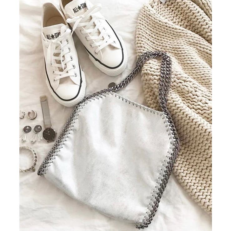 メタリックホワイト | 冬新作 チェーンバッグ ミニバッグ | ShopNikoNiko