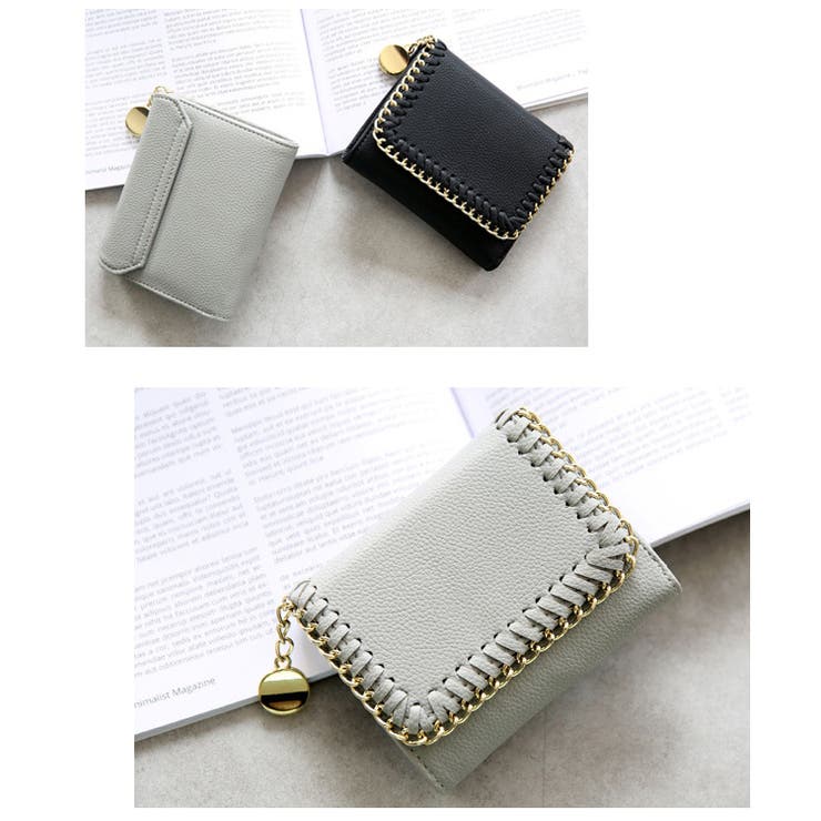 冬新作 チェーンミニウォレット 小物 財布 レディース ミニ財布