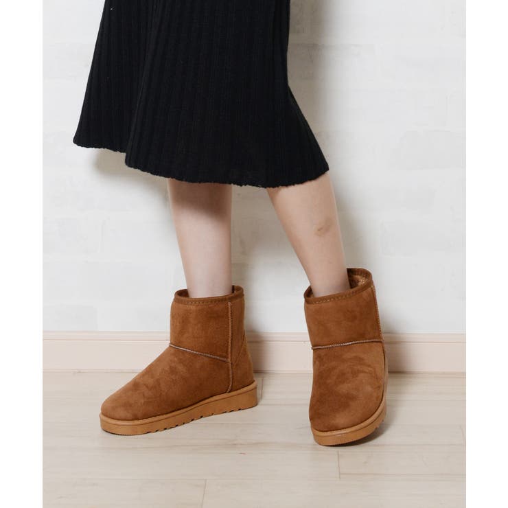 ムートンキャメル | 冬新作 撥水ムートンブーツ シューズ | ShopNikoNiko