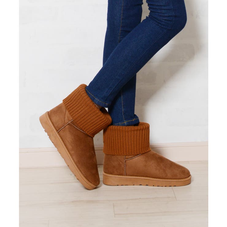 ニットムートンキャメル | 冬新作 撥水ムートンブーツ シューズ | ShopNikoNiko