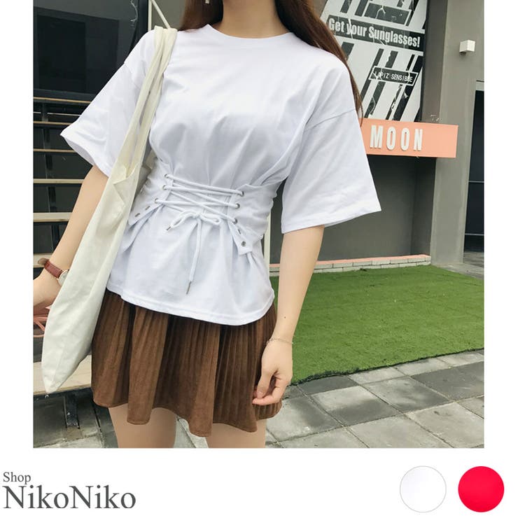 夏新作 ウエストレースアップTシャツ ma | ShopNikoNiko | 詳細画像1 