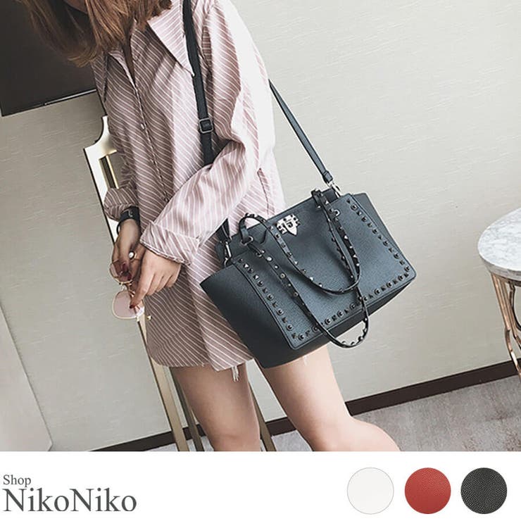 夏新作 2wayスタッズバッグ バッグ[品番：MG000006508]｜ShopNikoNiko