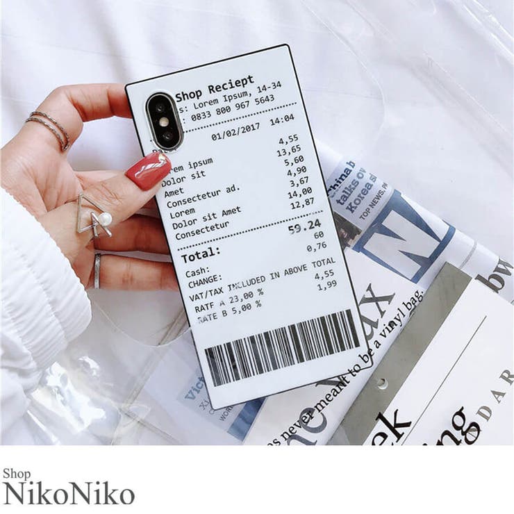 冬新作 レシート風スマホケース ma[品番：MG000006894]｜ShopNikoNiko  