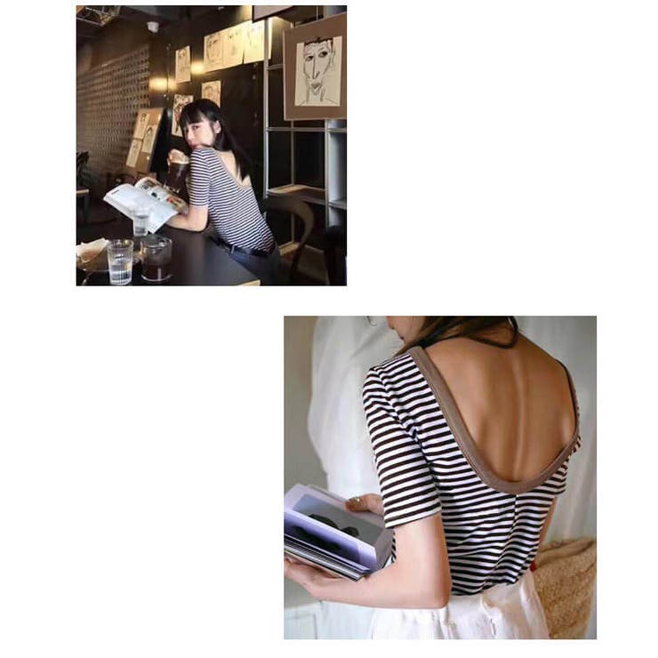 MikiA.P.C. アーペーセー ロゴボーダーカットソー M 美品 ボーダー A.P.C.(アーペーセー) Tシャツ・カットソー(レディース