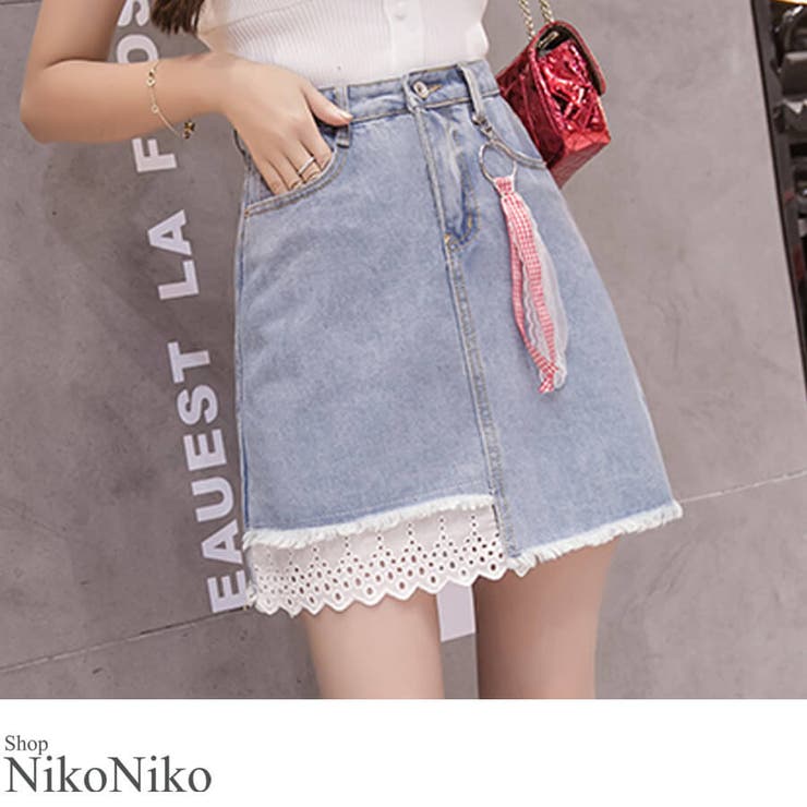 夏新作 チャーム付レイヤードミニスカート ma | ShopNikoNiko | 詳細画像1 
