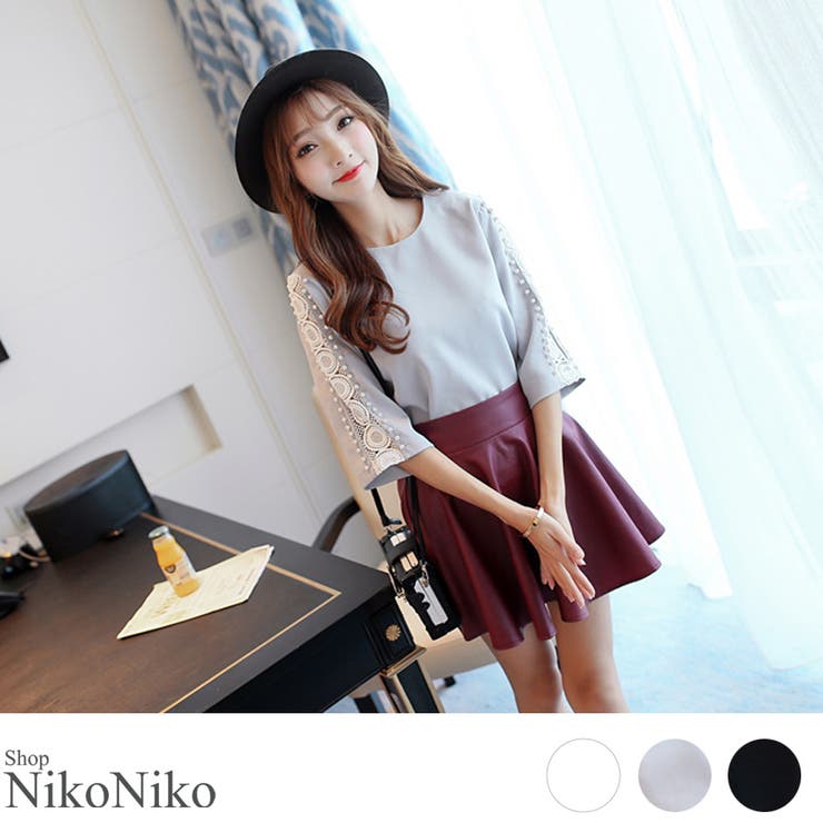冬新作 スカラップ袖カットソー ma | ShopNikoNiko | 詳細画像1 