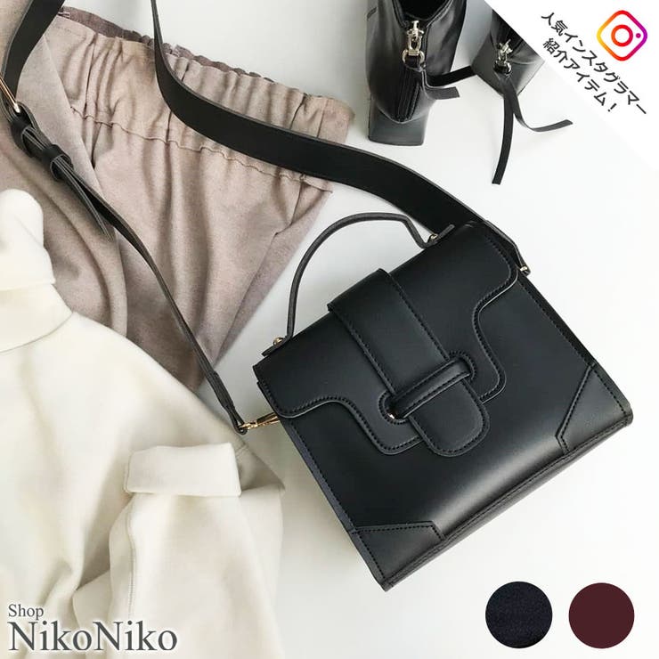 夏新作 フロントベルトスクエアバッグ 鞄 | ShopNikoNiko | 詳細画像1 
