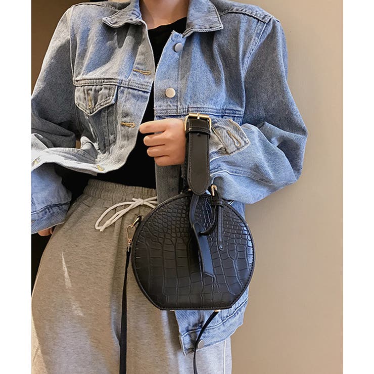 春新作 クロコ調ラウンドバッグ バッグ | ShopNikoNiko | 詳細画像4 