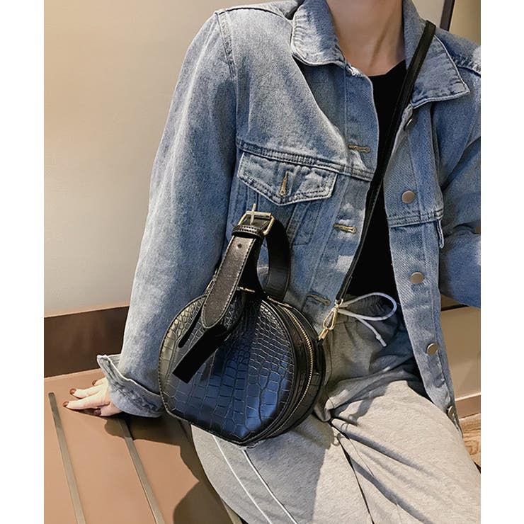 春新作 クロコ調ラウンドバッグ バッグ | ShopNikoNiko | 詳細画像5 