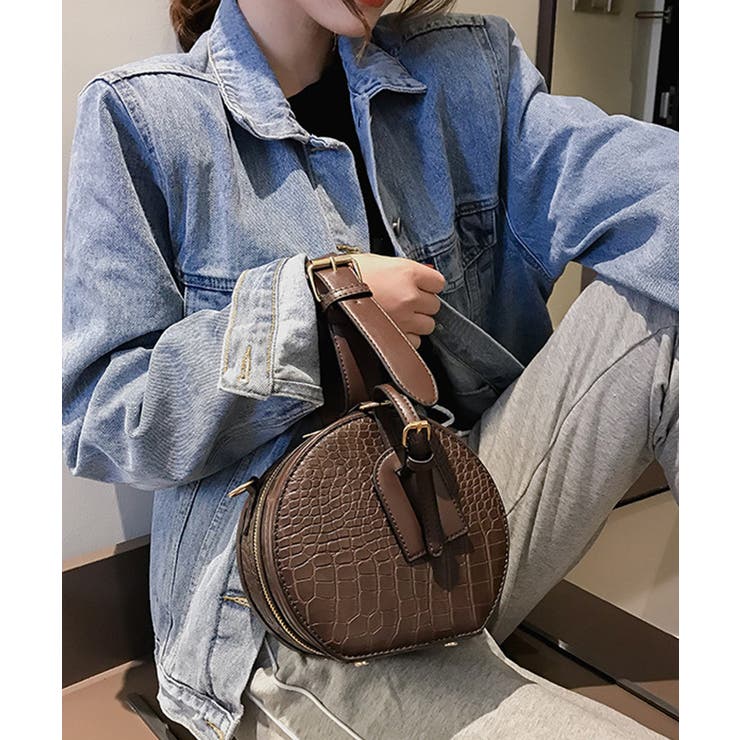 春新作 クロコ調ラウンドバッグ バッグ | ShopNikoNiko | 詳細画像6 