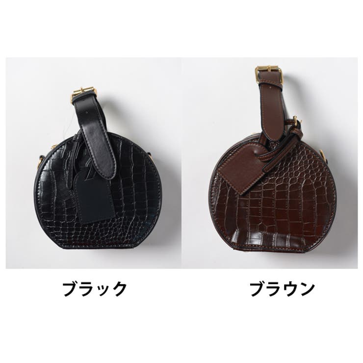春新作 クロコ調ラウンドバッグ バッグ | ShopNikoNiko | 詳細画像2 