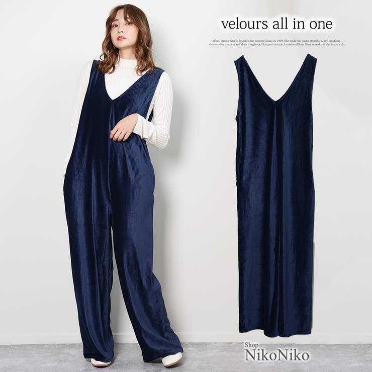 冬新作 ベロアオールインワン オールインワン[品番：MG000007362