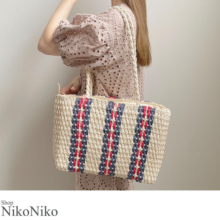 夏新作 ペーパートートバッグ 鞄 | ShopNikoNiko | 詳細画像1 