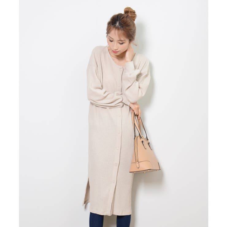 冬新作 2wayワッフルカーディガン ワンピース 品番 Mg Shopnikoniko ショップニコニコ のレディースファッション通販 Shoplist ショップリスト