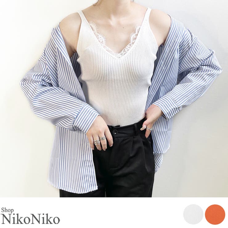 冬新作 リブレースキャミ ma | ShopNikoNiko | 詳細画像1 