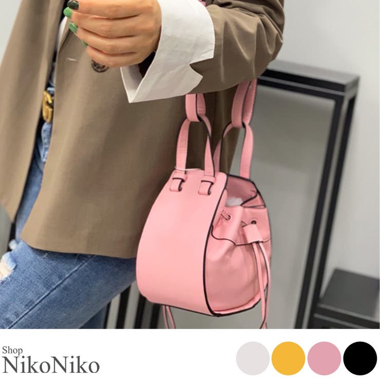夏新作 2way巾着バッグ シンプル | ShopNikoNiko | 詳細画像1 