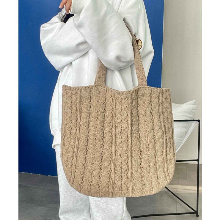 冬新作 ケーブル編み トートバッグ 品番 Mg Shopnikoniko ショップニコニコ のレディースファッション通販 Shoplist ショップリスト
